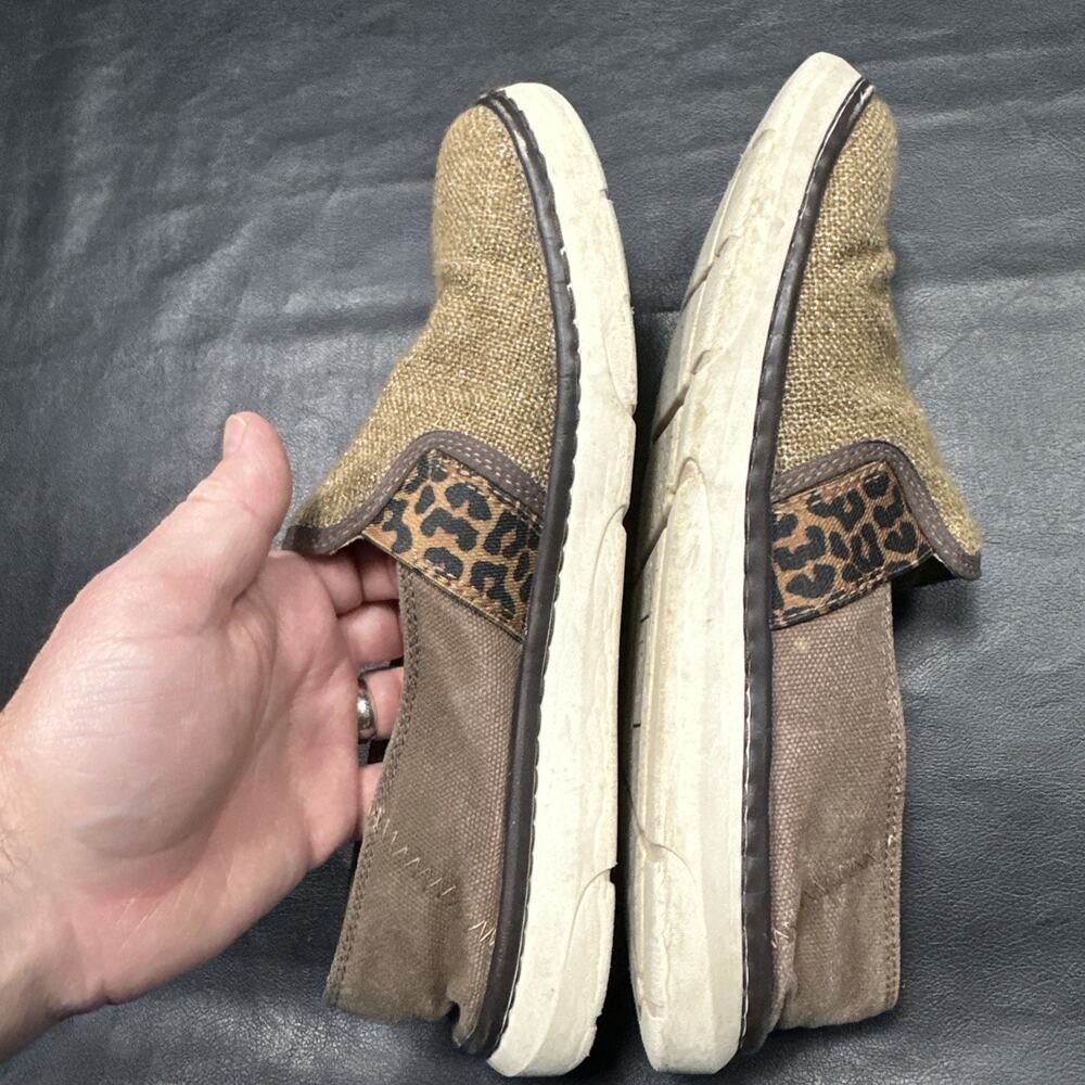 Ariat Womens Size 9.5 B Leather Cruiser Casual Slip On Shoe Leopard Canvas 340 - Picture 5 of 12